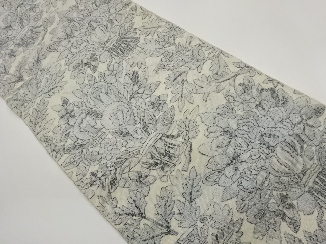 花束模様織出し名古屋帯